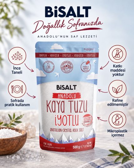 Anadolu Kaya Tuzu İnce İyotlu 500 G
